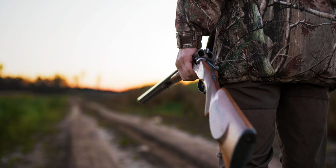 Hunter with rifle