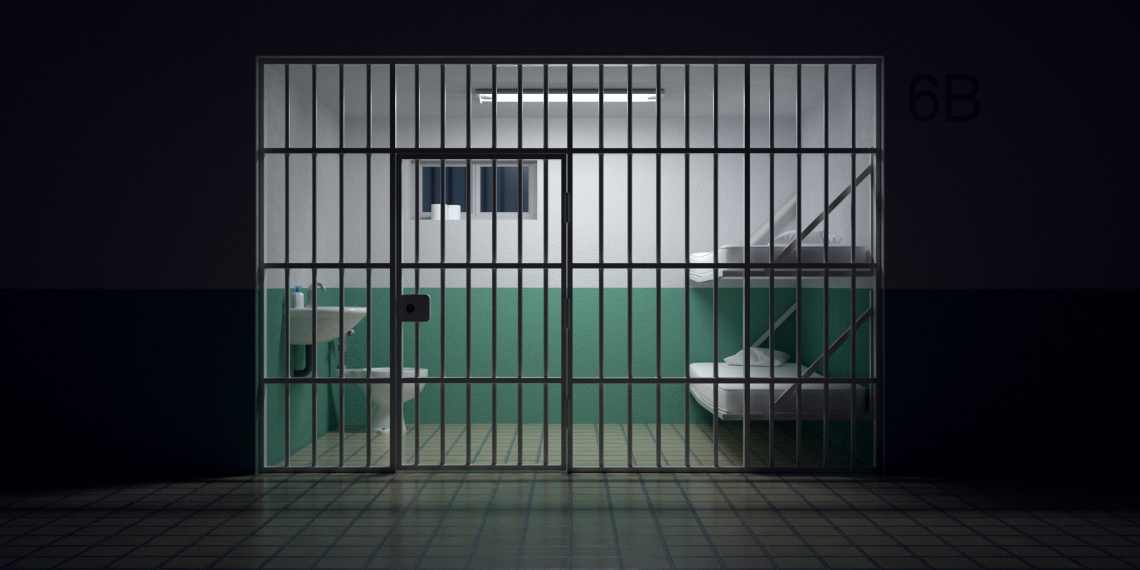 Dark jail prepared to house convicts.